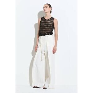Christian Wijnants Pomello Wide Leg Pants in Off White Fr 38 US 6